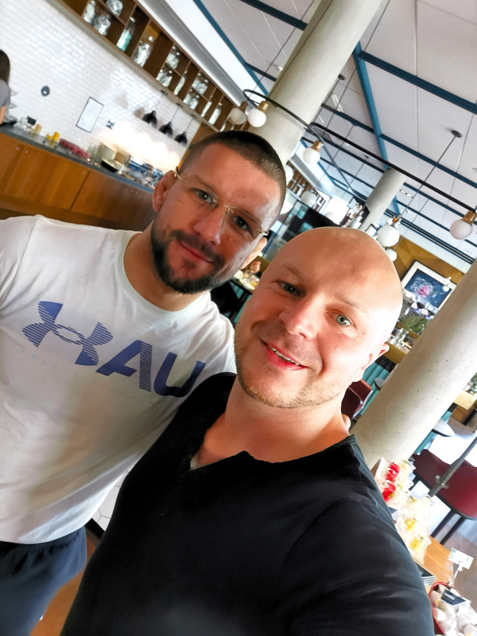 Radek Jaros podczas spotkania z Mateusz Gamrot, czołowym zawodnikiem UFC.