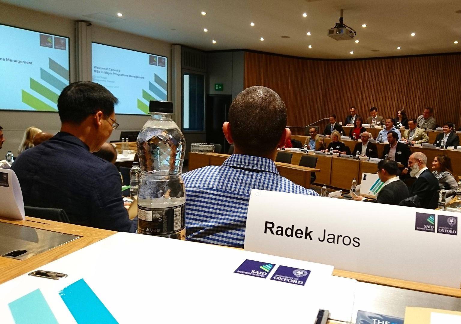 Radek Jaros w czasie studiów w Oxfordzie.